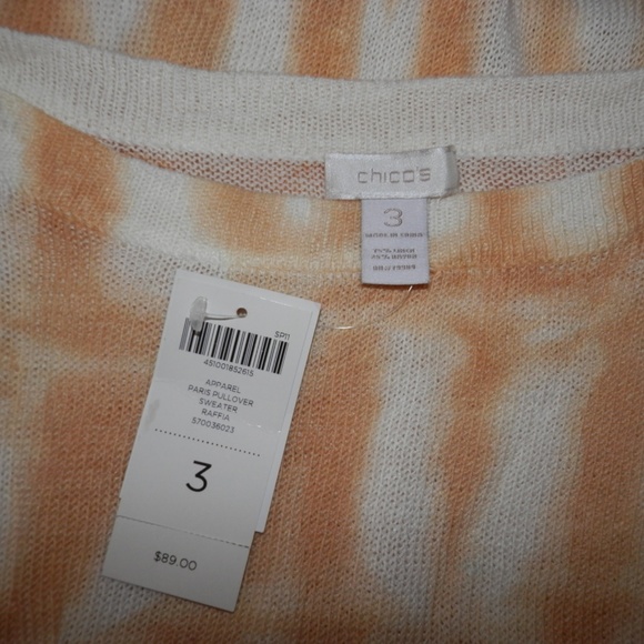 NEW Chico's Size 3 Paris Pullover Tunic Sweater - Picture 6 of 6